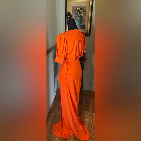 VICI Collection orange wrap maxi dress, Small - Picture 3 of 5